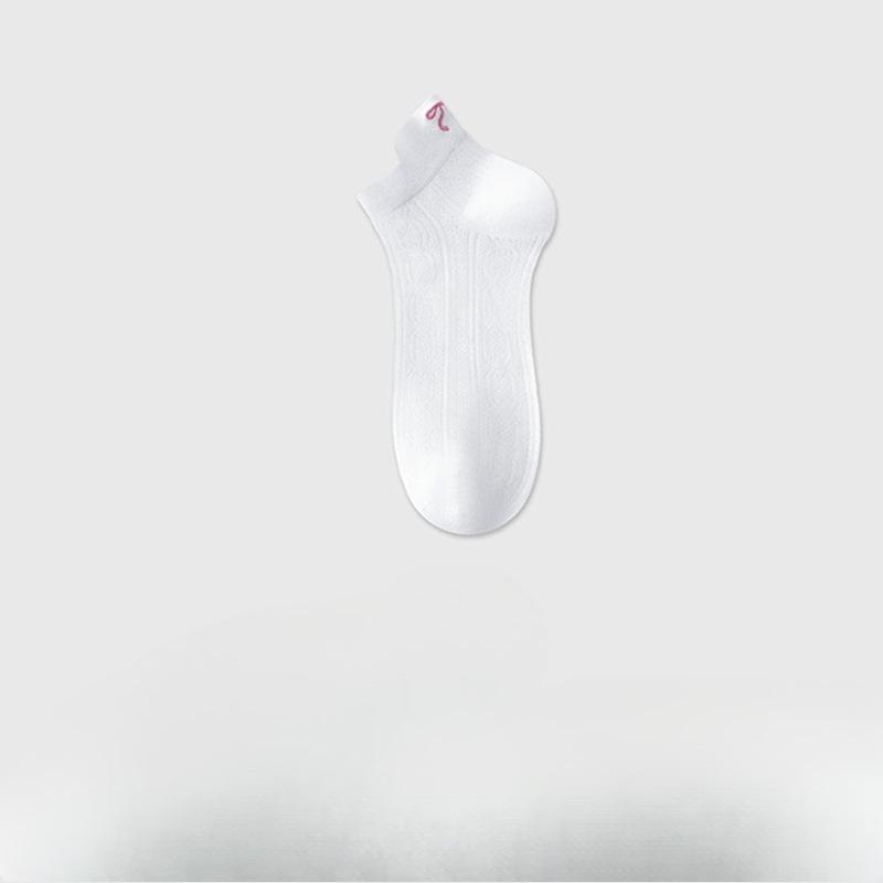 Female Summer Thin New Style Bowtie Breathable Deodorant Boneless Short Tube Cotton Socks