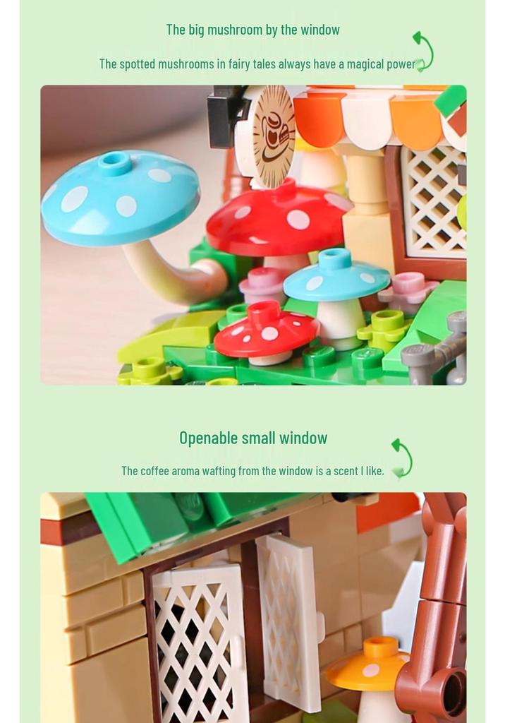 Gudi Educational Building Blocks: Coffee Shop Model Puzzle for Kids