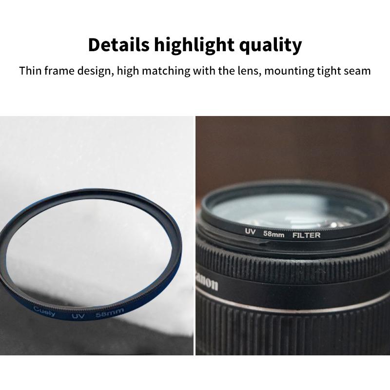 37 40.5 43 46 49 52 55 58 62 67 72 77 82Mm Lens Hd Uv Digital Filter Lens Protective Film For Canon Nikon Sony Slr Cameras 99.9%