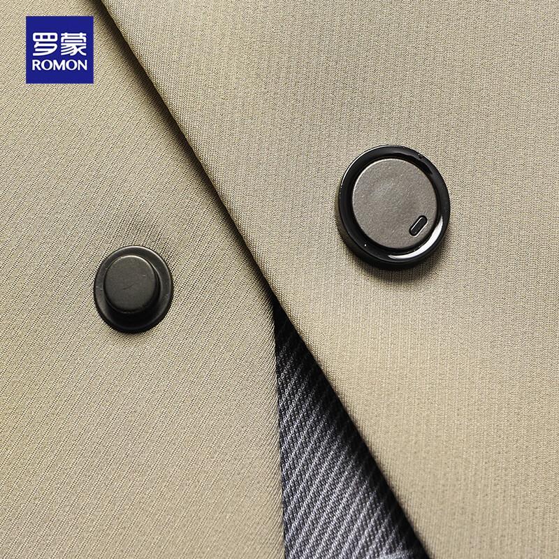 ROMON Men's Mid-Length Business Casual Trench Coat