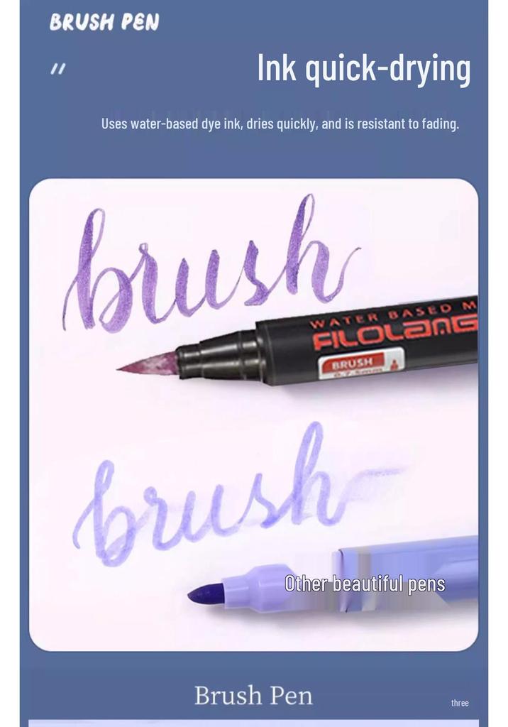 Feloran Xiuli Soft Brush Calligraphy Pen for Greeting Cards and Planners