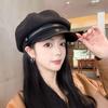 New Solid Color Octagonal Cap Windproof Adjustable Newsboy Hat Warm Pumpkin Hat