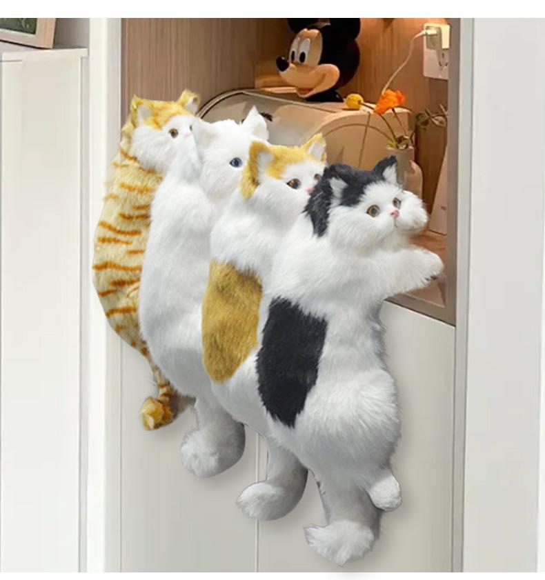 Realistic Hanging Cat Ornament for Home Decoration
