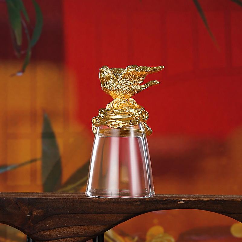 

Набор рюмок для байцзю «Сорока», высокая ценность, стеклянный диспенсер для вина, керамический набор рюмок для байцзю, бытовой креативный винный набор