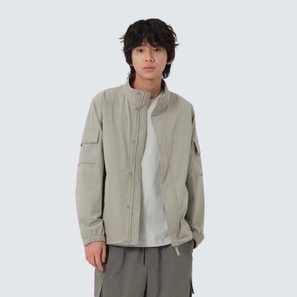 SNOWPEAK Root Stand Neck Windbreaker Beige Gray (S25FMRWB68)