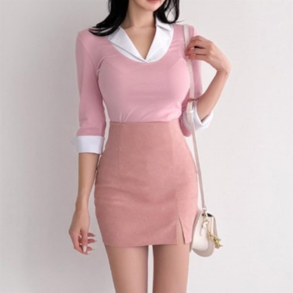 New ArrivalS Open Run Women S claSSic Slim LeatHer H Line Mini Skirt