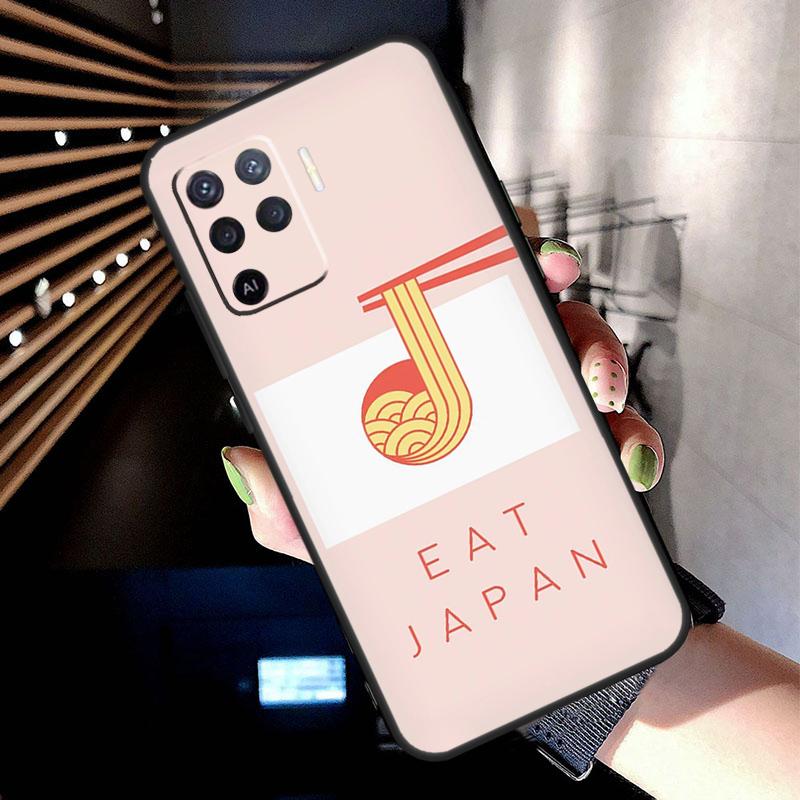 Ramen Cat Japanese Art Case For Oppo A17 A57 A77 A76 A16 A96 A18 A60 A80 A40 A38 A58 A78 A98 A94 A74 A54 A15 A5 Pro