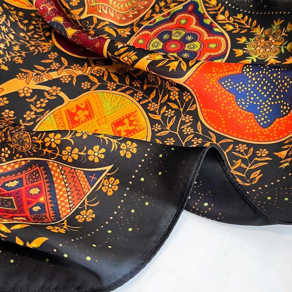Luxury Silk Square Scarf for Women Print Kerchief Soft Satin Hairband Hands Bag Ribbons Foulard Head Hijab Neckerchief Headband
