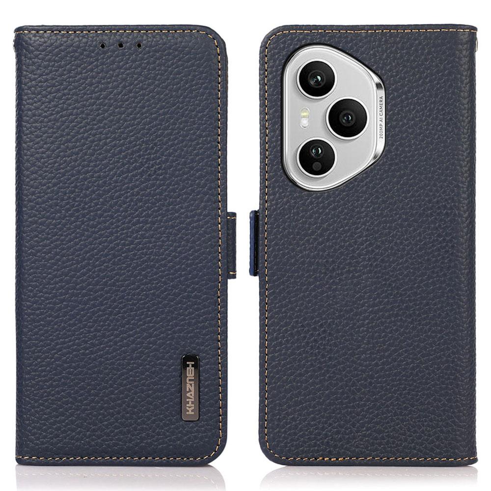 KHAZNEH for Honor 400 Pro 5G (Global) Phone Case Genuine Cow Leather Cover RFID Blocking