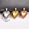 Stainless Steel Zirconia Heart Photo Locket Pendant Openable Picture Box Frame Charms Chain Necklace for Women Men Metal Jewelry