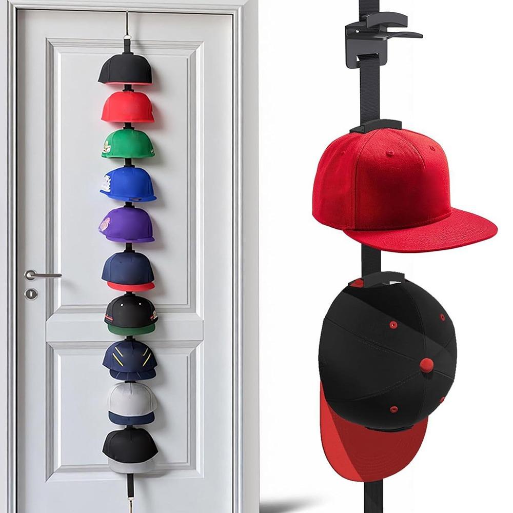 

Space Saving Hat Organizer for Baseball Caps Durable Adjustable Wall Mount Hat Rack Plastic Closet Hat Holder for Baseball Caps