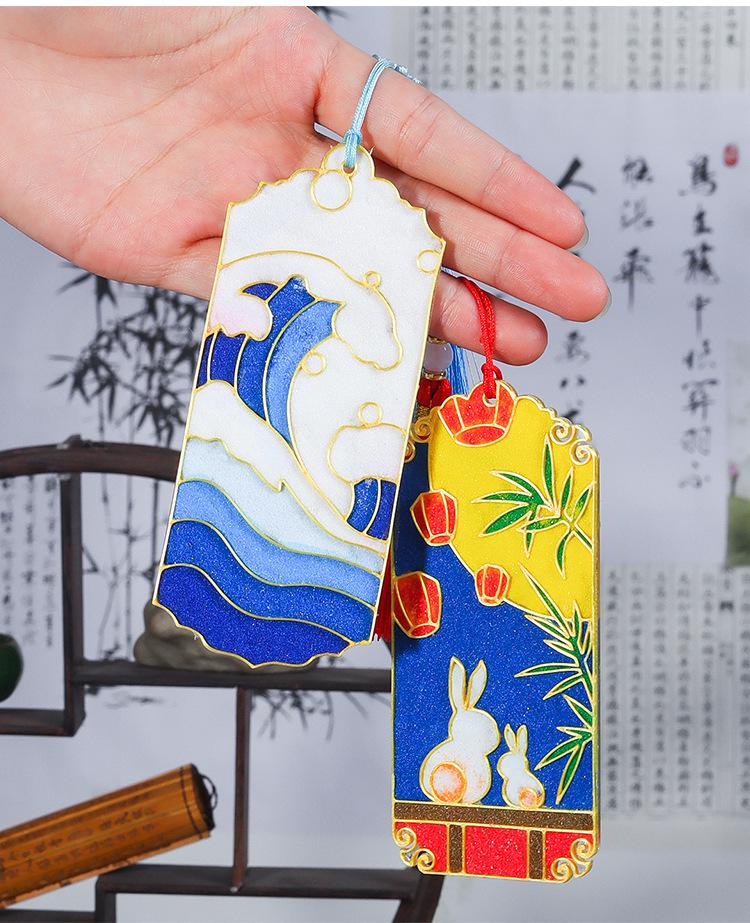 Cloisonné Enamel Bookmark Kit - Jingtai Blue Mid-Autumn Craft Activity