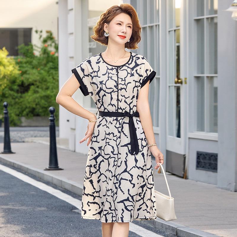 

2026 Stylish Summer Skirt for Women - High-End, Loose, Cinched Waist, Plus Size, Age-Reducing Fashion for Middle-Aged Moms XL бежевий