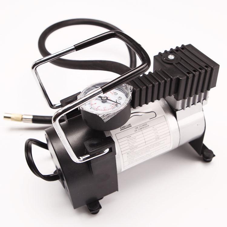 Portable 12V Metal Car Tire Air Pump: Emergency Single Cylinder Electric Tool