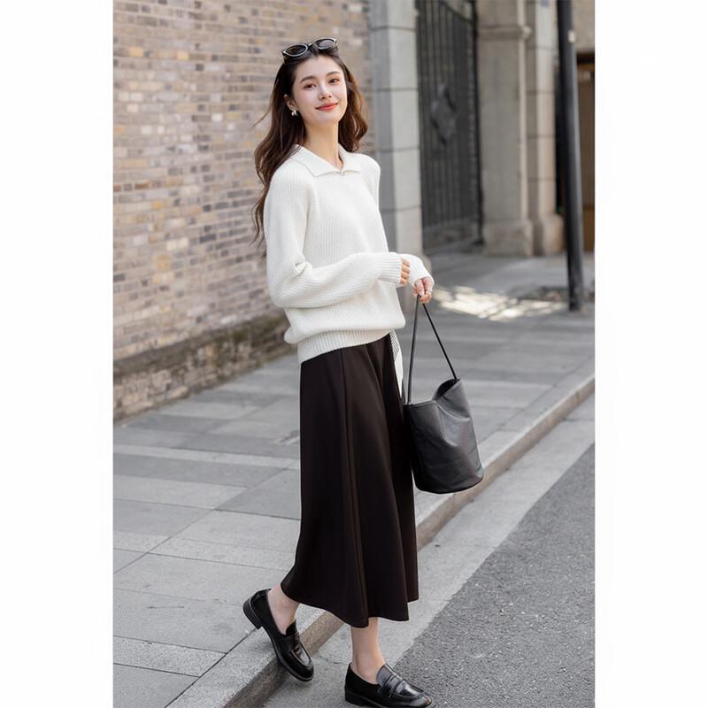 Mokana Premium Retro Chic Cashmere Long-Sleeve Sweater MKNJD4038