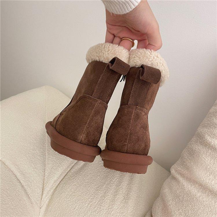 New Fashion Women‘s Short Boots  Winter Warm Short Plush Flat with Outdoors Non-slip Women Snow Boots