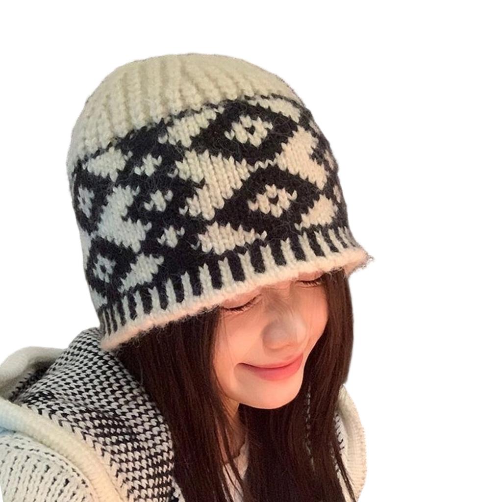 Knit Head Wrap Thicken Pullover Beanies Hat for Climbing Skiing Sports Headwear Elastic Headwear