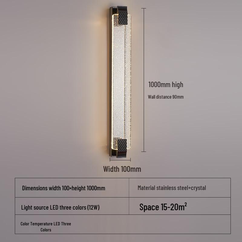 Postmodern Crystal Wall Lamp: Elegant Lighting for Living Rooms, Entrances, Aisles, Stairways, and Bedside Décor