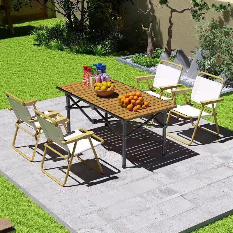 Folding Outdoor Table and Chair Set with Storage Bag - Quick Fold, Easy Store, Perfect for Fishing, Picnics, and Night Markets