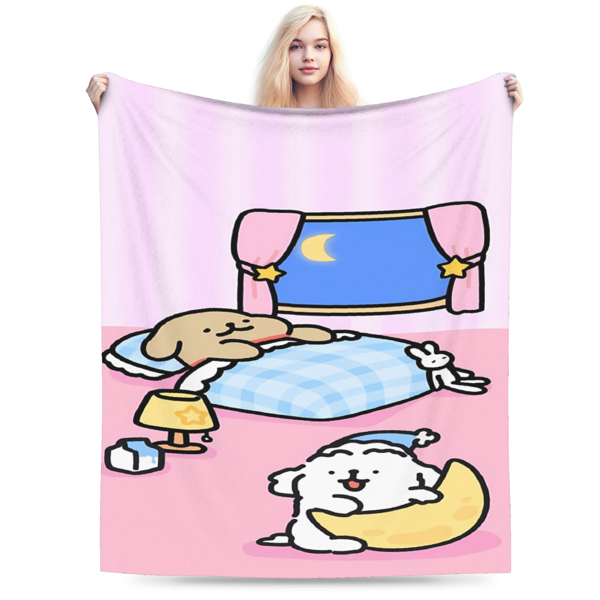 

Maltese Line Dog Plush Blankets Child Flannel Throw Blanket For Outdoor Warm Soft Customized Quality Bedspread Gift Idea 75cmx90cm