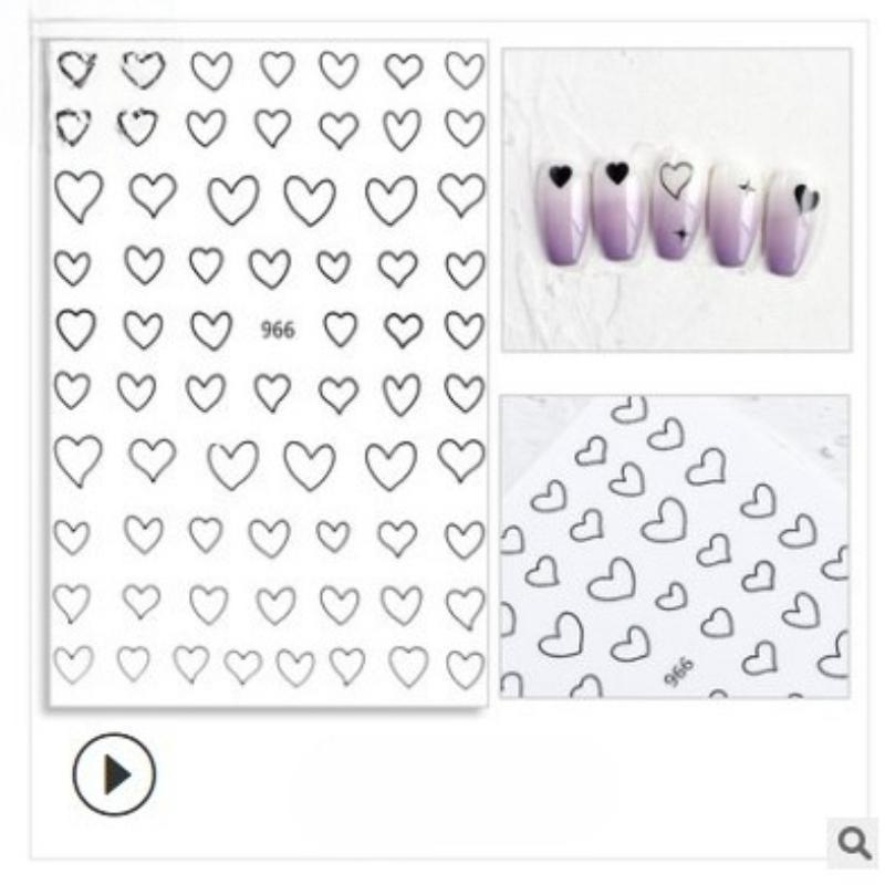 Graffiti Strips Nail Stickers for Women Nail Art Decorations Rose Gold Abstract Line Spring 3D Slider for Manicure Polish Tattoo