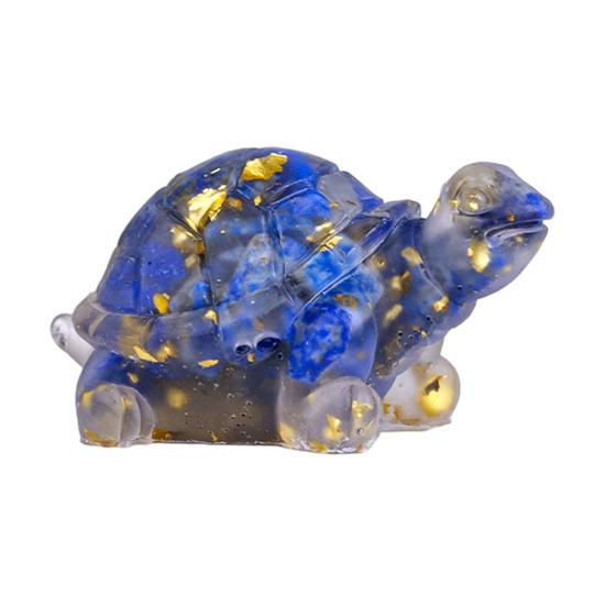 Mini Krystall Skilpadde Statue Reiki Stein Skilpadde Figur Amulett Skilpadde Fengshui Skulptur for Hjemmekontor Skrivebord Hylle Dekorasjon