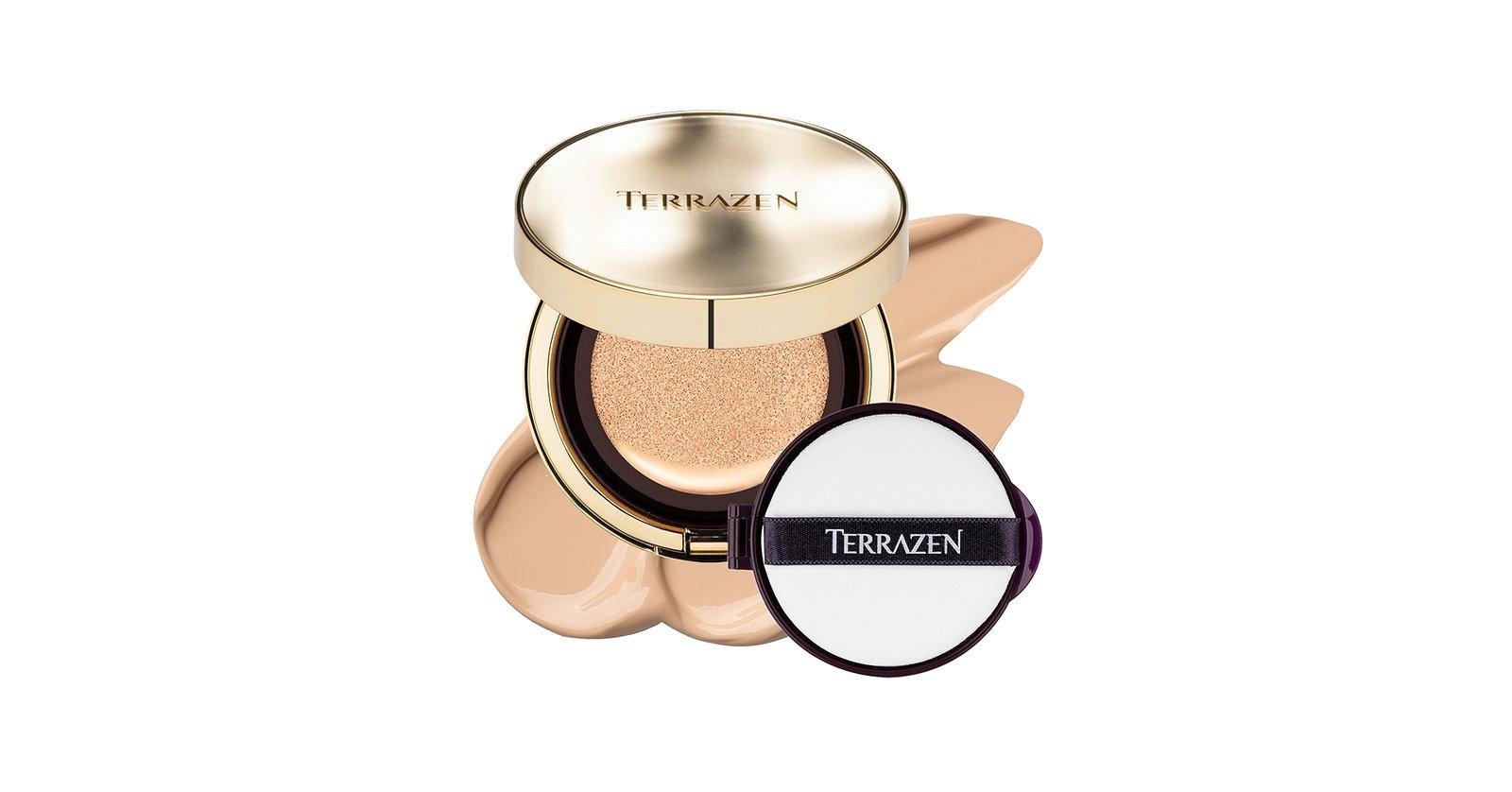Terrazen, Perfect Finish Cushion, Strahlendes Finish, Creme-Foundation, 23, SPF 50+, 15 g