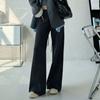 High Waist Casual Pants Women Drawstring Wide Leg Pants Breathable Straight Leg Pants  Gym