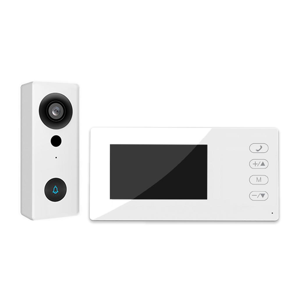 2.4G Wireless Video Doorbell Camera with Display Screen 4.3 Inch IPS Screen Video Door Phone Camera Kits Night Viewing