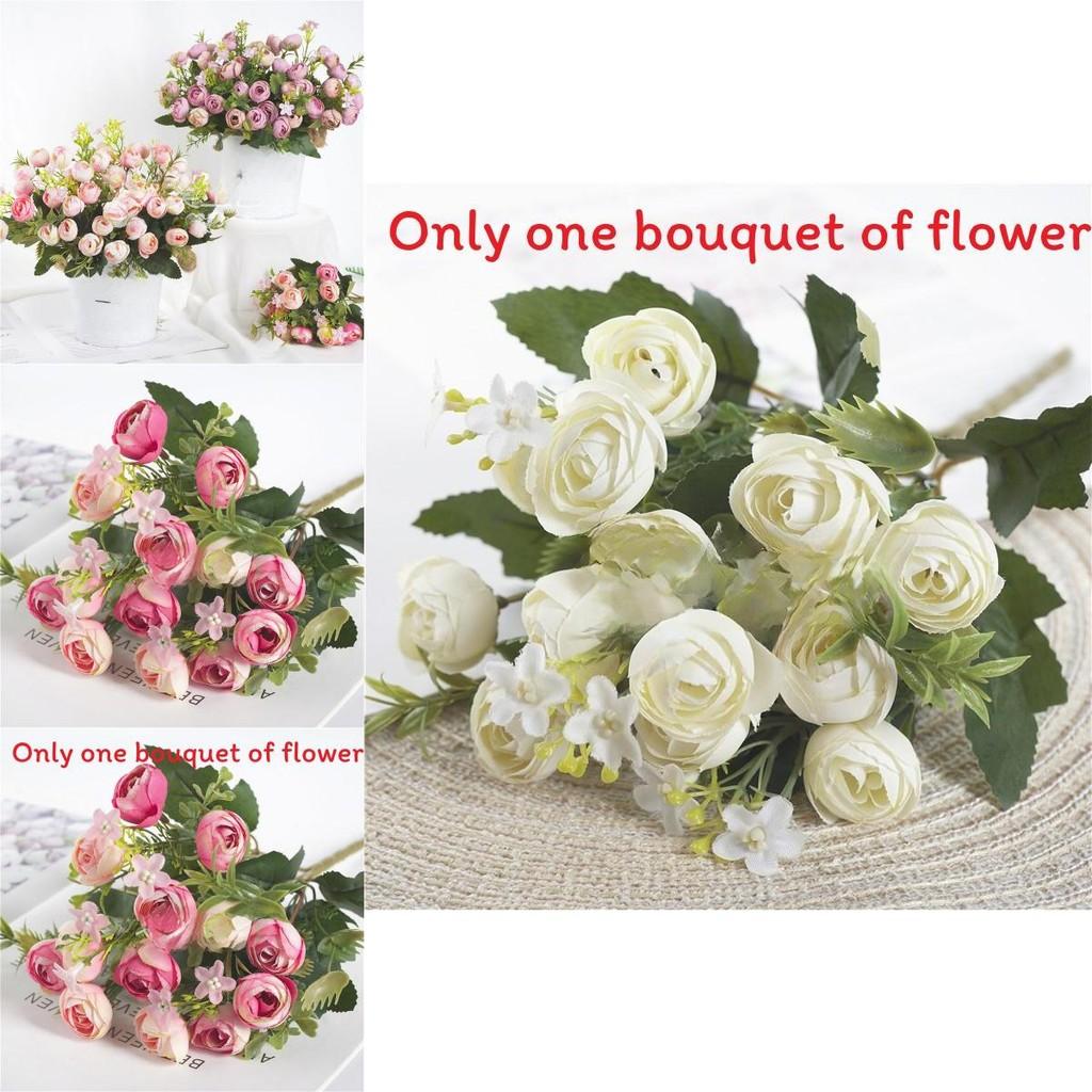 Elegant Faux Camellia Sp Rose Bud Wedding Decoration Floral Arrangement Made Of Silk For Home And Event Use