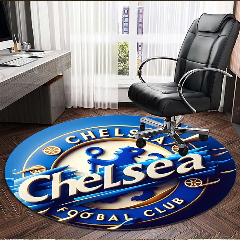 football club.C Print Round Rug, Washable Floor Carpet, For Entryway Dorm Laundry Room Office Study, Home Decor Birthday Christmas Gift
