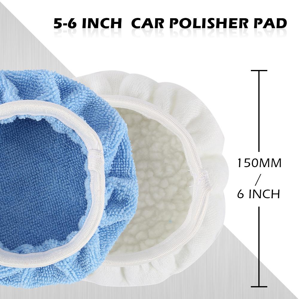 8 Stück Polier-Pads 6 Zoll 150 mm Polierhauben Radpolierpad Autopolierer Pad-Kits für Autopolierer Polieren