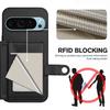 For Google Pixel 9 Case RFID Blocking Card Holder Kickstand TPU + PU Leather Phone Back Cover