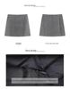 French Retro Grey Polka Dot Wool A-line Skirt - Women’s Autumn/Winter High Waist Hip-hugging Short Skirt