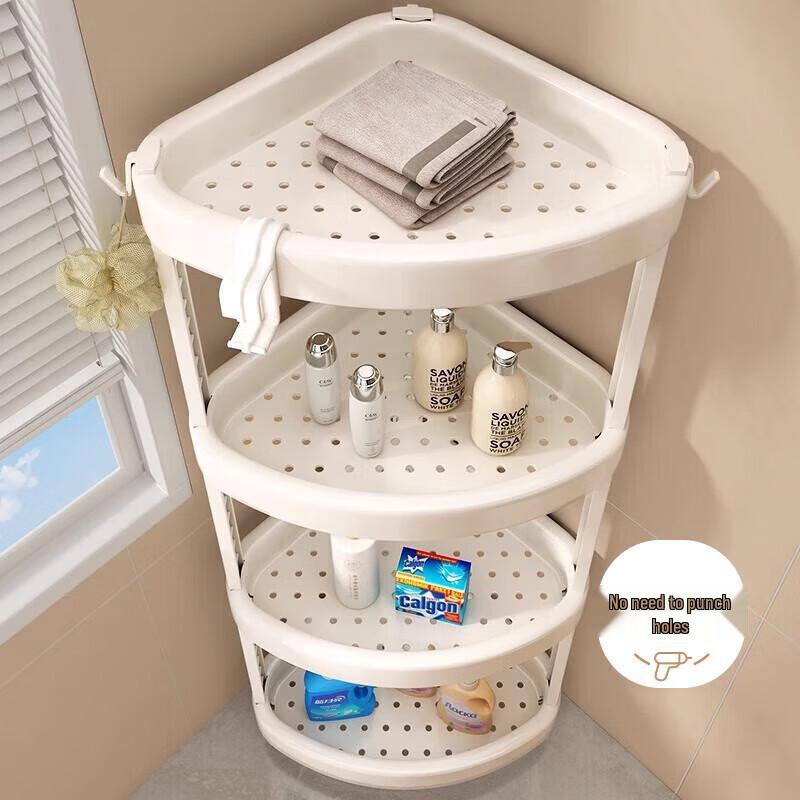Muya Floor-Standing Corner Bathroom Storage Shelf