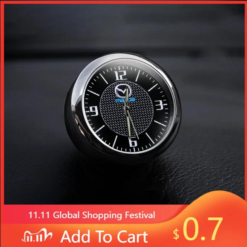 

2025 Горячие Светящиеся Авто Часы для Логотипа Mazda Axela Atenza CX6 RX7 MX5 CX5 CX3 Protege CX9 CX7 CX9 Кварцевый Орнамент Панель Приборов Автомобиля