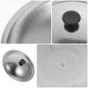 Stainless Steel Universal Pot Lid Replacement Pan Cover Skillet Lid Kitchen Accessory Large 27.5cm Bakelite Knob Multipurpose