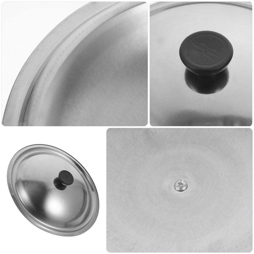 Stainless Steel Universal Pot Lid Replacement Pan Cover Skillet Lid Kitchen Accessory Large 27.5cm Bakelite Knob Multipurpose