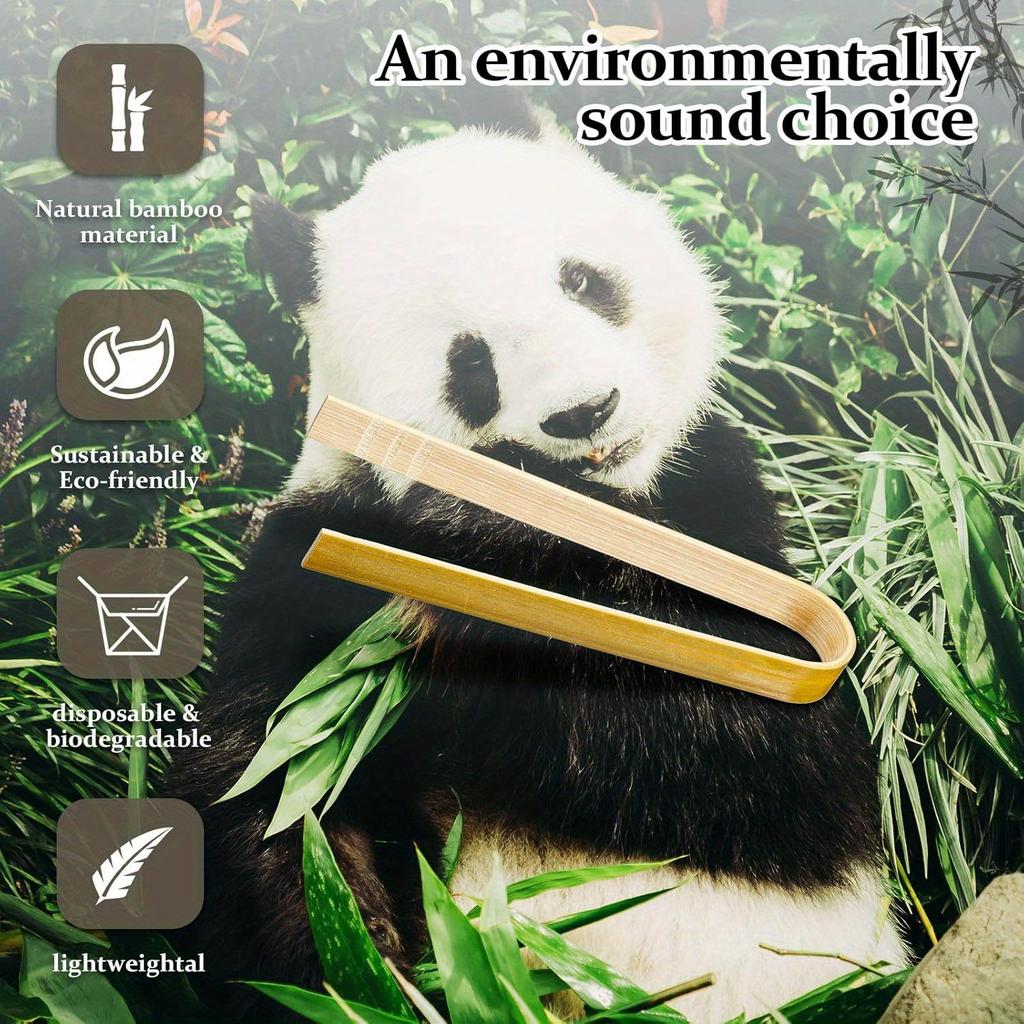 24 Stück Mini Bambuszangen Lange Toastzangen Einwegzangen Bambus Kochutensilien zum Kochen Toast Brot Gurken Teezubehör (4.7/ 6.3Zoll)