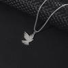 Stainless Steel Snake Bone Chain with Bird Pendant Necklace