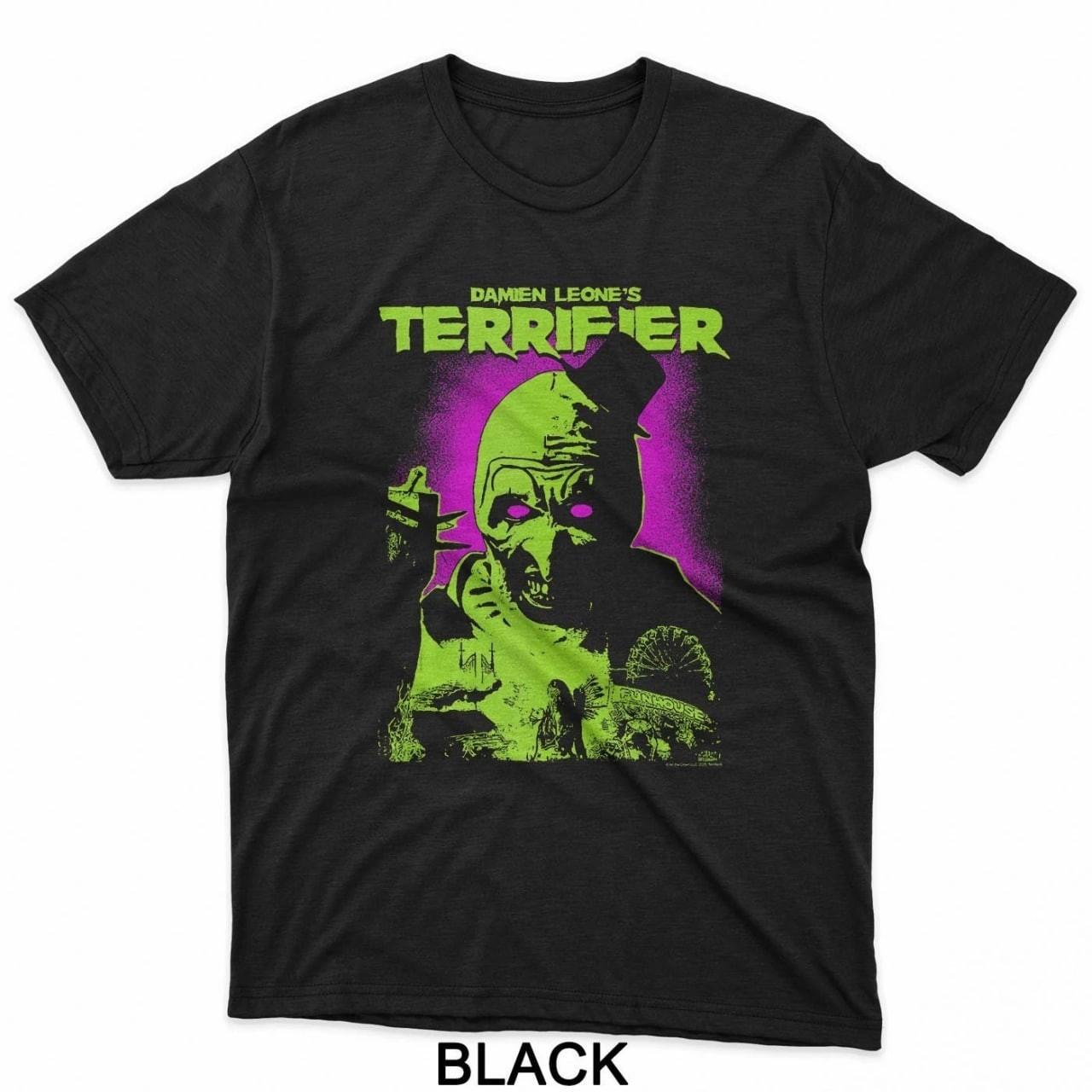 HOT! Terifier Glowing Eyes Art Neon Horror T-Shir Gift Halloween XXXL