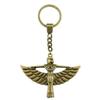 Chiefs Pharaohs Buddha Spiritual Amulet Pendant Antique Bronze Metal Keychain with 30mm Ring for Couples