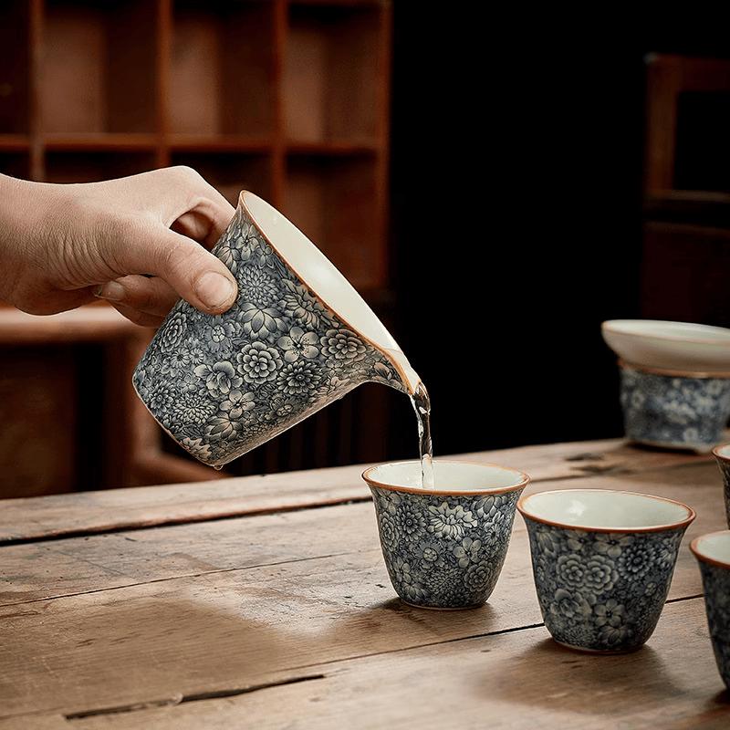 Chaxun Minimalist Off-White Ceramic Kung Fu Tea Set