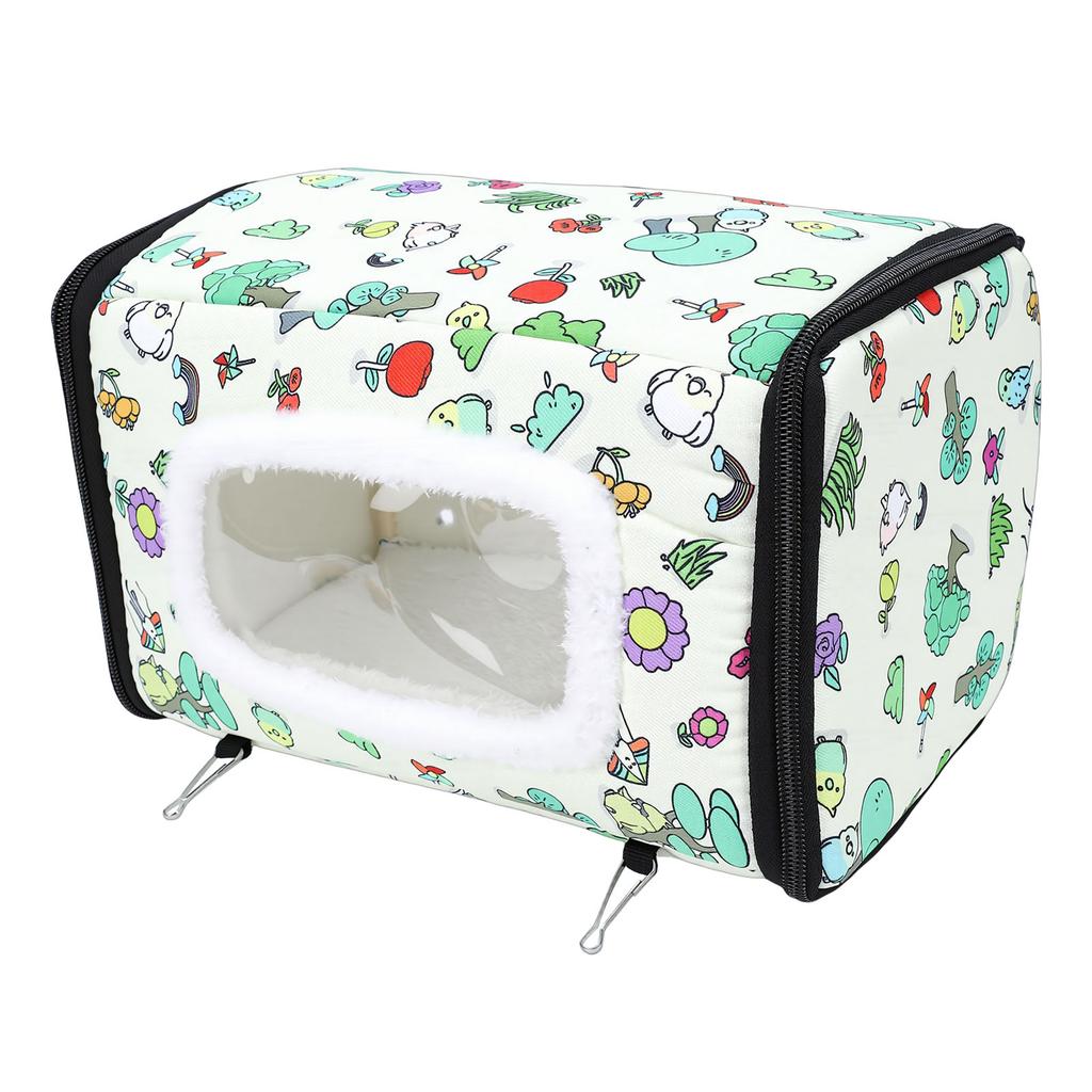 Winter Warm Bird House Cotton Hanging Hammock Bird Sleeping Bed Cage for Budgies Parakeets Cockatiels L
