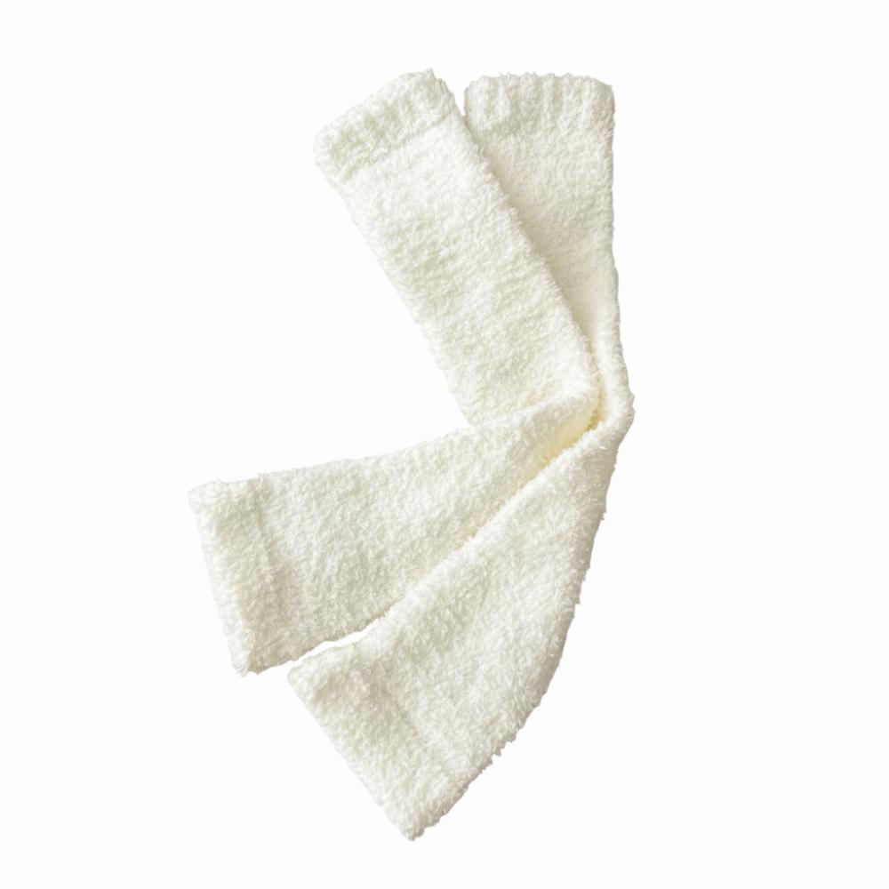 Thicken Warm Long Tube Sock Cover Stripe Foot Warmer Kawaii Coral Fleece Stockings  Autumn