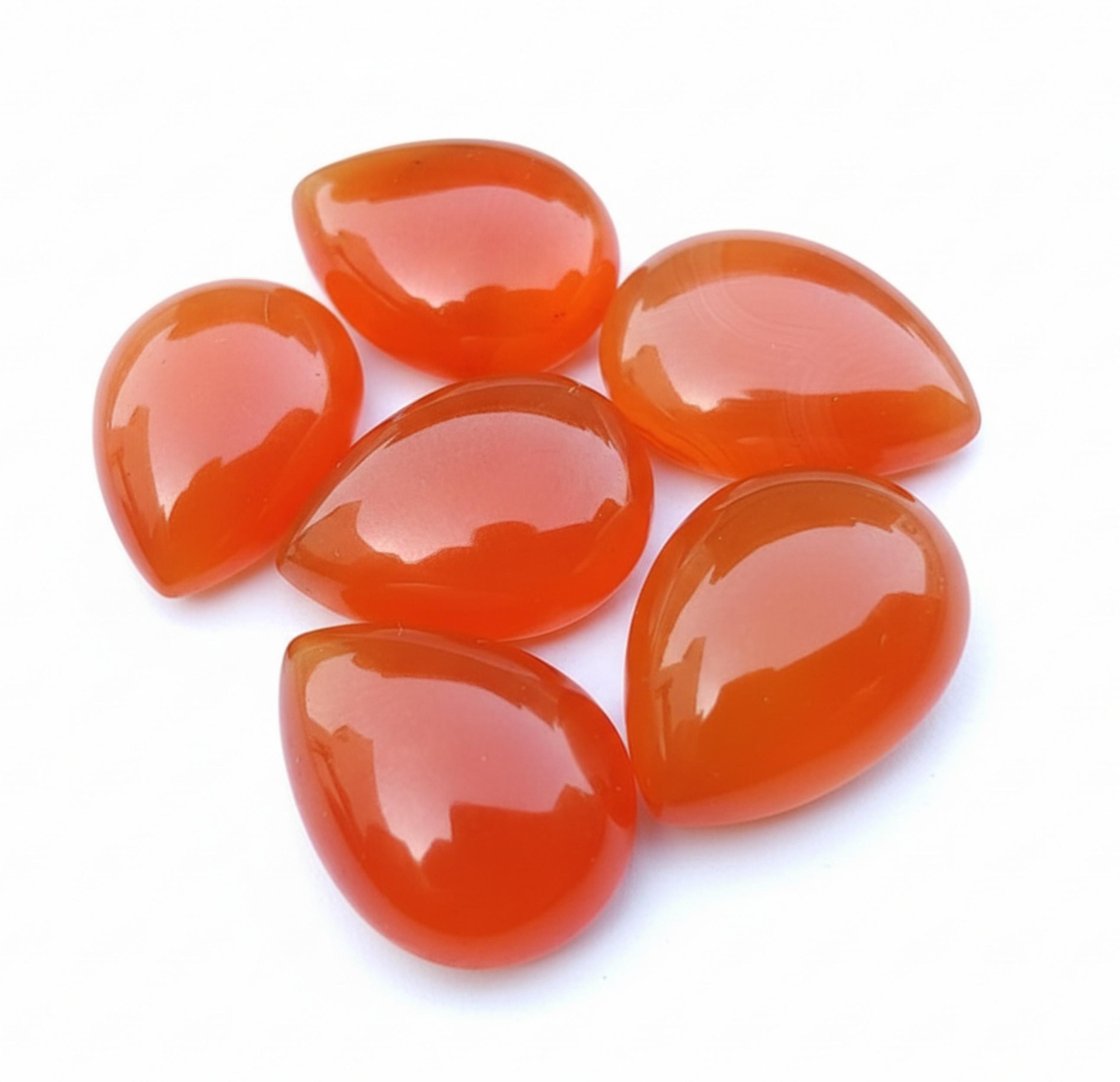

Натуральный оранжевый сердолик: Кабошоны Грушевидной Формы Качества ААА+ 6x9mm оранжевый