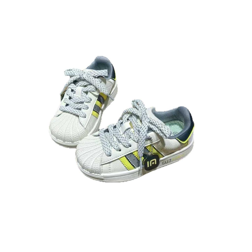 Kinder-Klassiker-Shell-Schuhe 2025 Frühling und Herbst neue Jungen-rutschfeste Freizeitschuhe koreanische Version Mädchen kleine weiße Schuhe weiche Sohle