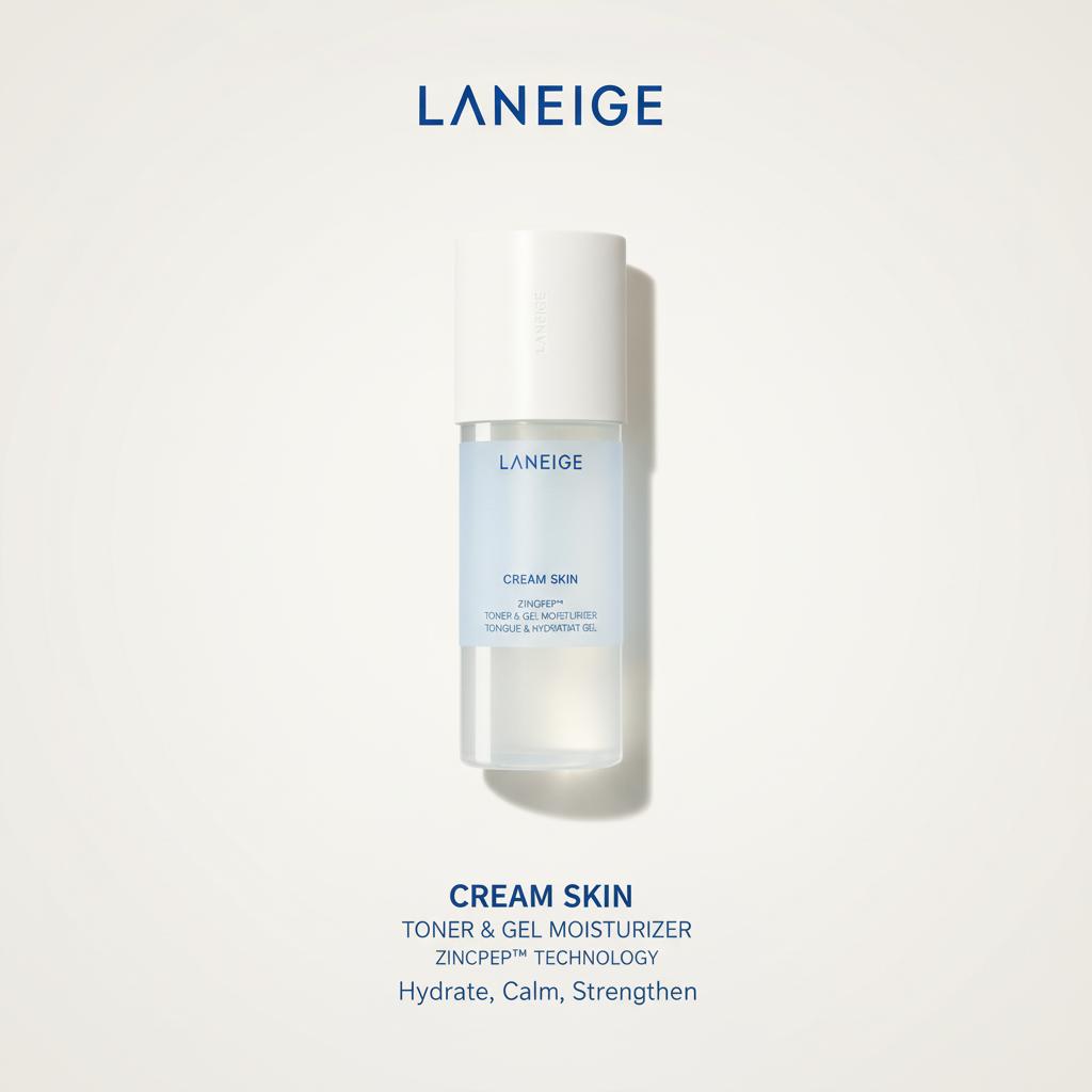 

LANEIGE Крем-тонер и увлажняющий гель для кожи с цинком 170 мл