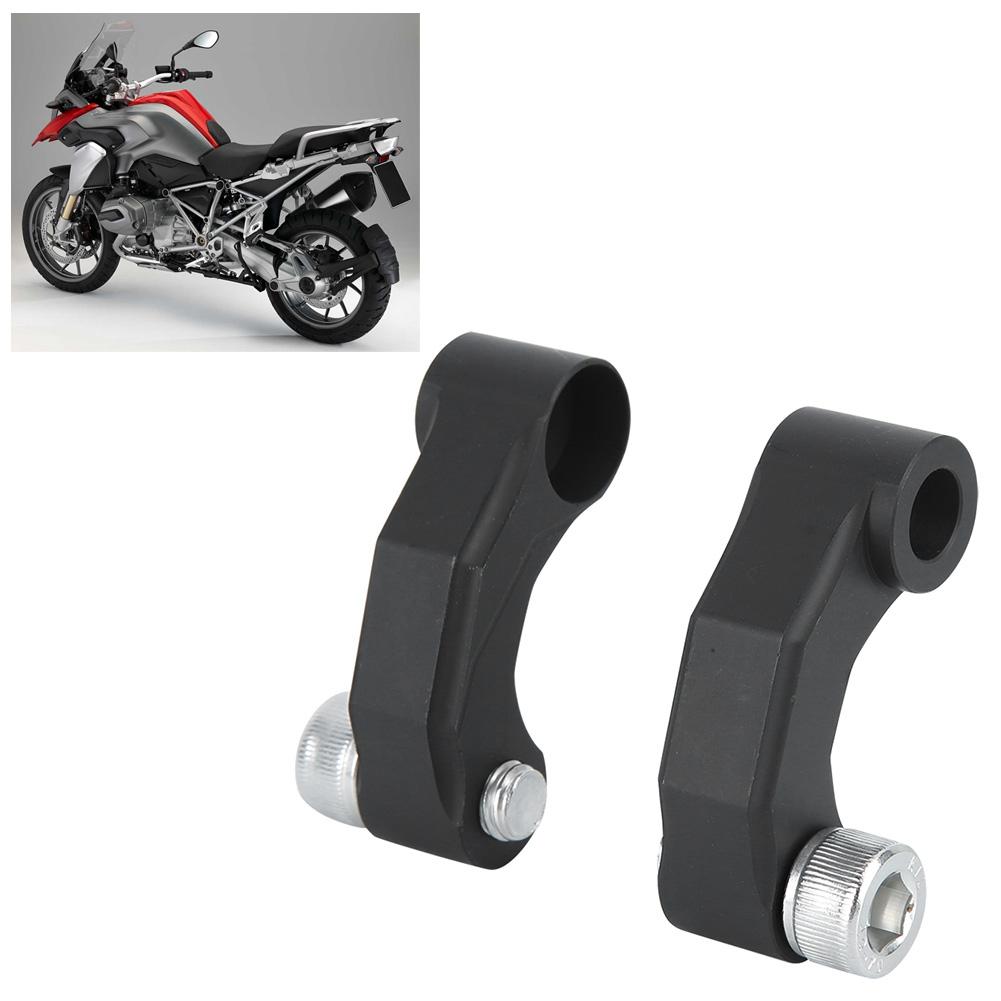 2pcs Motorcycle Rearview Mirror Extension Bracket Adapter Fits for R 1200GS LC 2013 2018Black