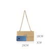Women Straw Woven Handbag Versatile Beach Handbag Simple Clutch Envelope Purse Female Chain Crossbody Shoulder Bag MIT